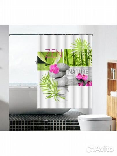 Шторка для ванной тканевая (180*180 см) 