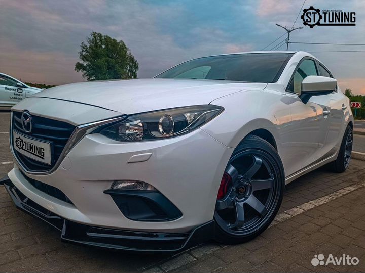 Сплиттер губа mazda 3 BM Axela 2014-2018