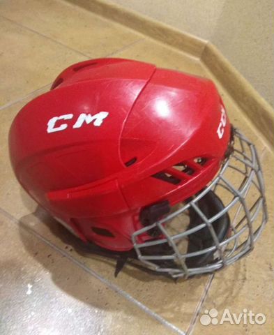 Шлем хоккейный красный ссм FL40 S регулируемый