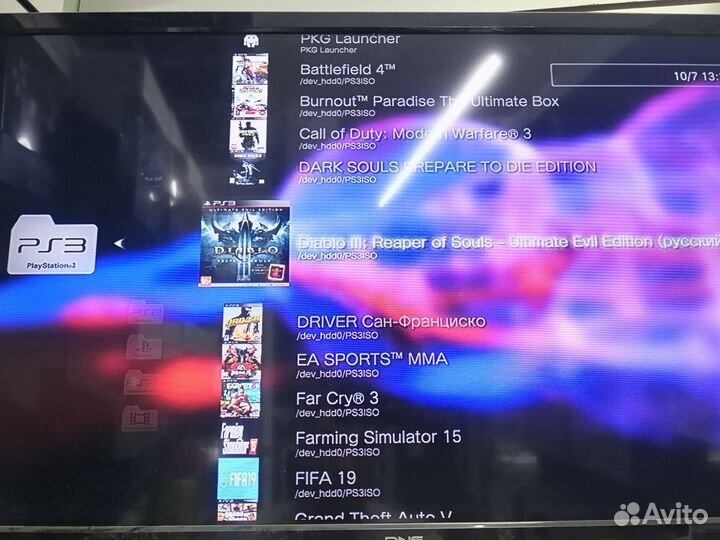PS3 320гб CFW 60игр 3 геймпада
