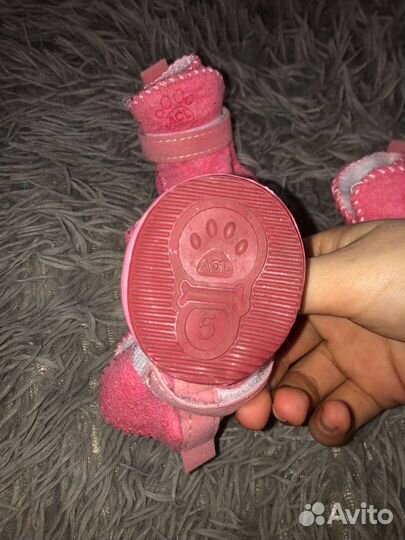 Зимние тёплые сапожки для собак