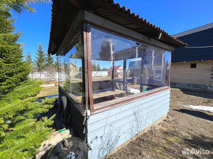 Гибкие окна на беседку