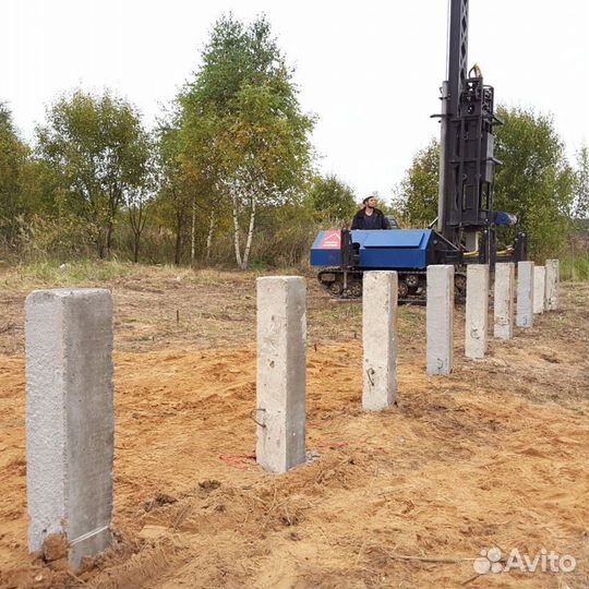 Свайный фундамент, забивка жб свай