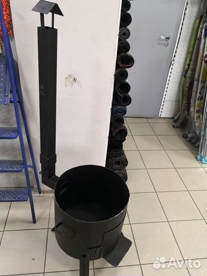 Печь под казан с трубой, сталь 2мм