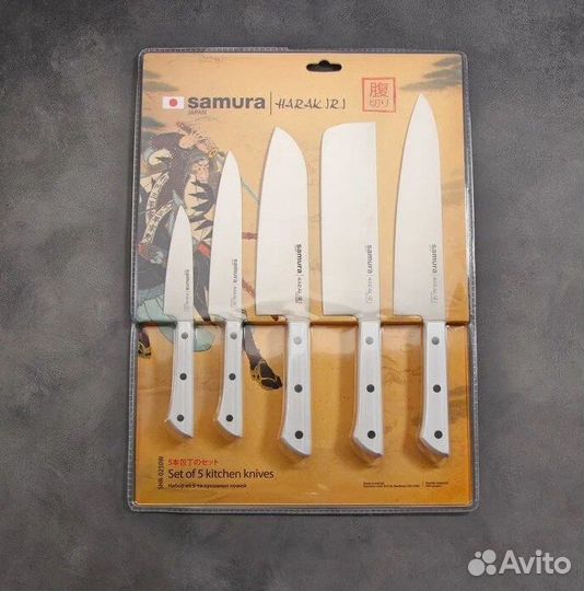 Набор из 5-ти ножей samura harakiri (Новые)