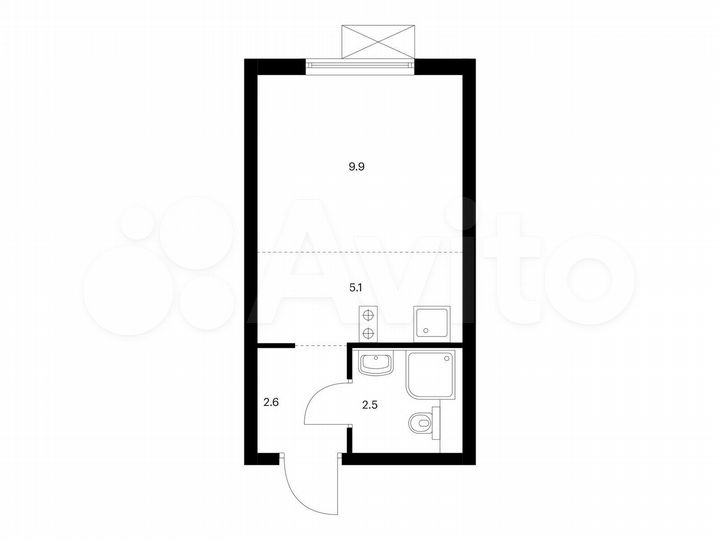 Квартира-студия, 20,1 м², 4/17 эт.