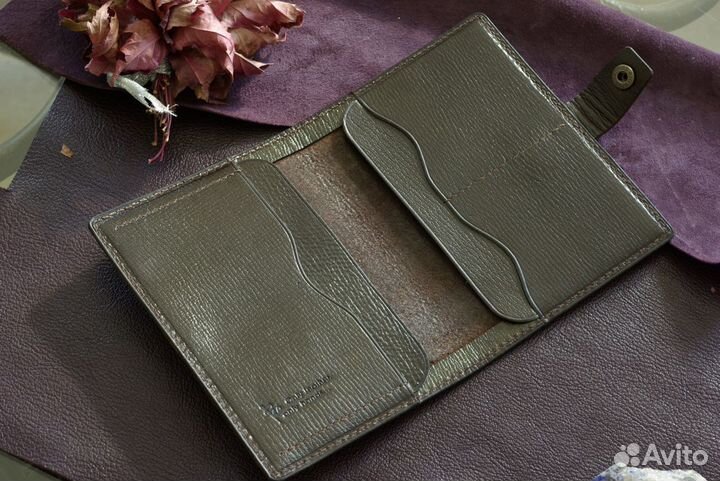 Обложка, портмоне, кошелек. Кожа. Ручная работа
