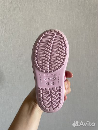 Сандалии crocs c8 розовые