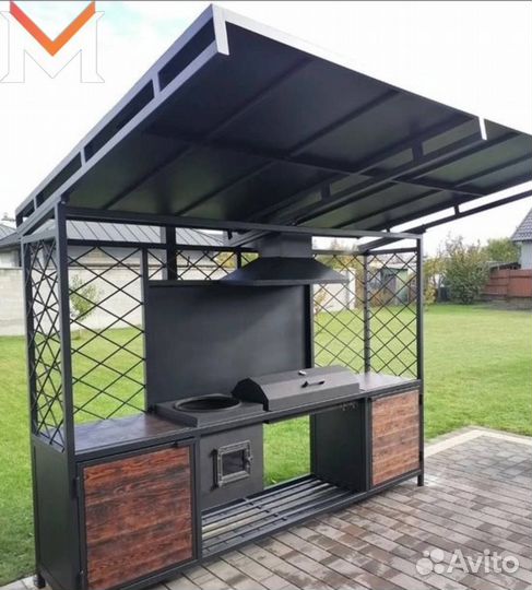 Мангал с крышей