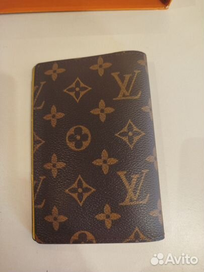 Обложка на паспорт натуральная кожа Louis Vuitton