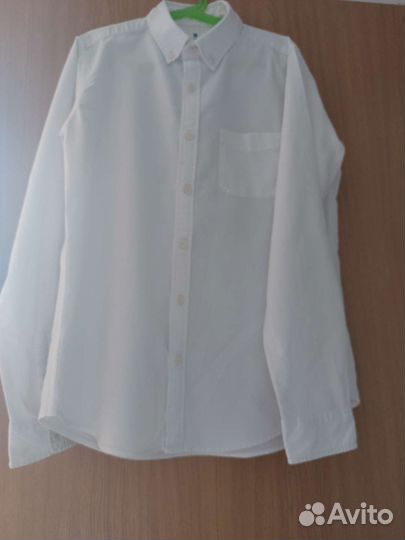 Uniqlo белая рубашка рост 145-155