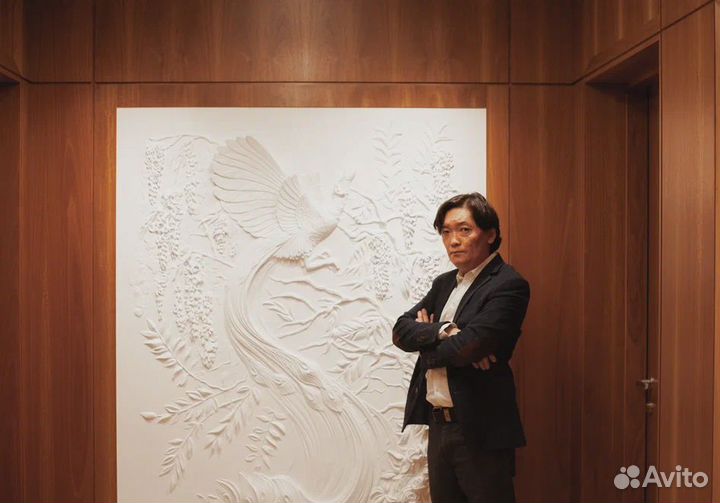 Барельеф / Панно Павлин