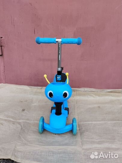 Самокат детский трехколесный с сиденьем