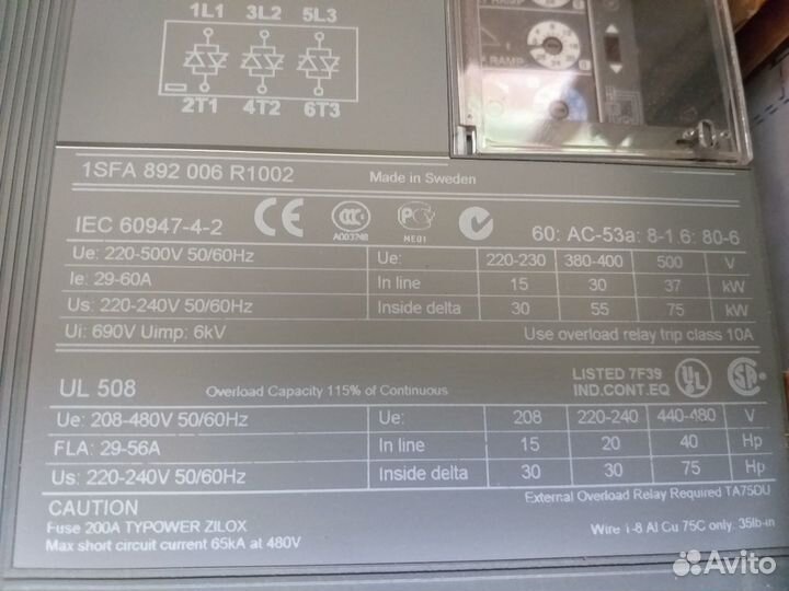 Устройство плавного пуска упп ABB / PSE/PSS/PSR