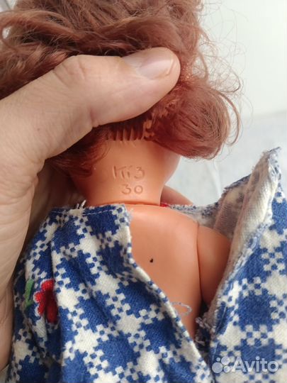 Кукла ГДР Германия полностью резиновая 30 см