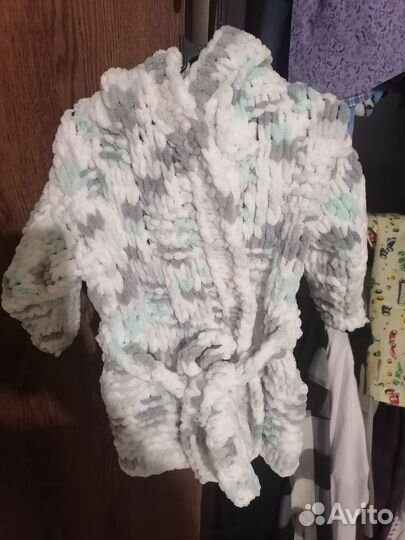 Халат из ализе пуффи файн на ребёнка