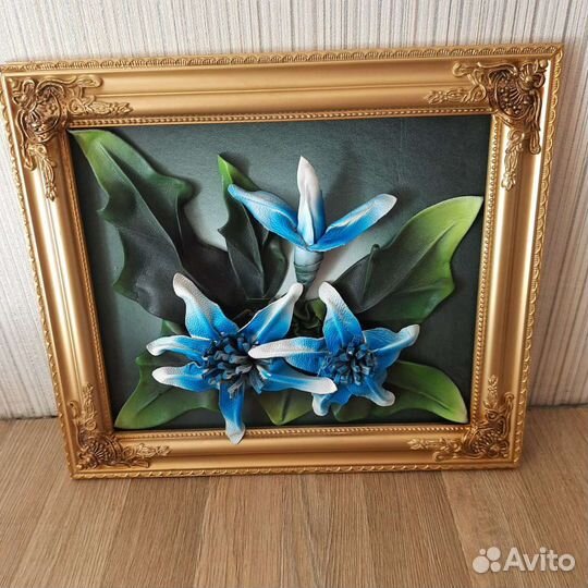 Картина натуральная кожа