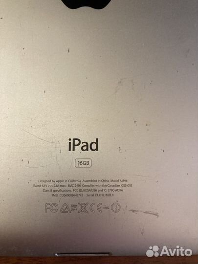 iPad 2 a1396 на запчасти