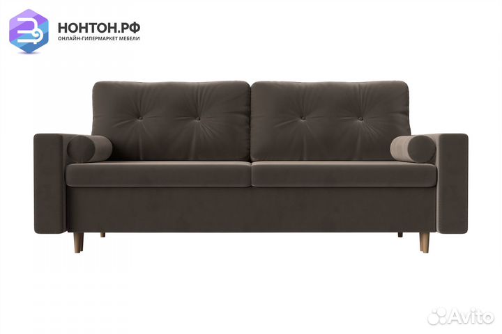 Диван пантограф Белфаст велюр коричневый