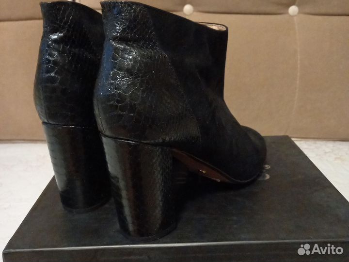 Ботильоны натуральная кожа устойчивый каблук