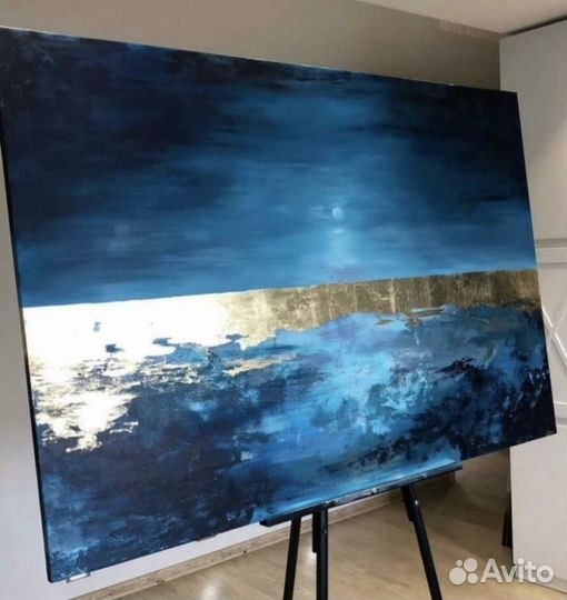 Море картина на холсте большая интерьерная текстур