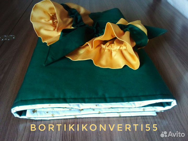 Конверт одеяло на выписку с бантом