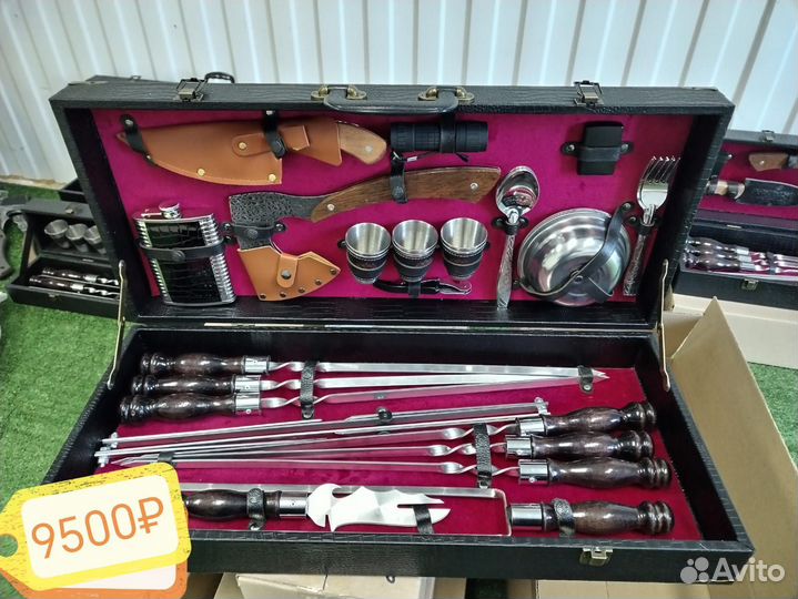 Шашлычный набор. Подарочный набор шампуров