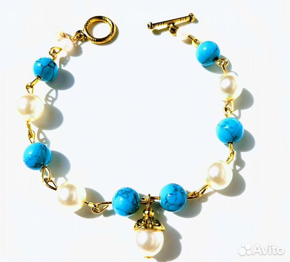 Браслеты из имитации бирюзы