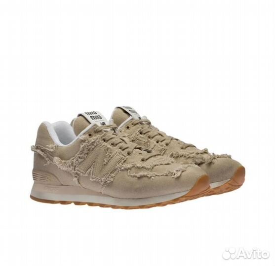 Кроссовки NEW balance 574 X MIU MIU beige 36 41