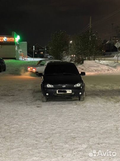 Фары с черной маской калина 1