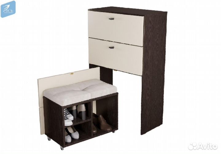 Тумба для обуви с пуфом Римани 5