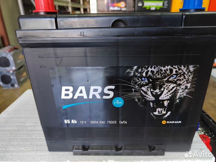 Аккумулятор Барс (Bars) Азия 65 Ач прям 600 А