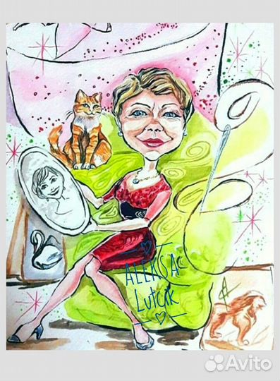 Шарж, портретист