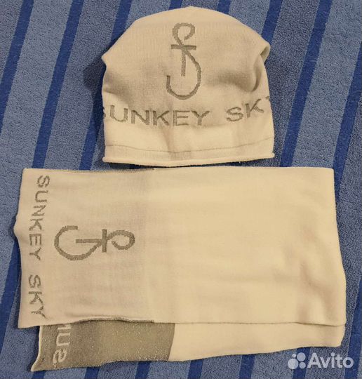 Комплект шапка с шарфом женская