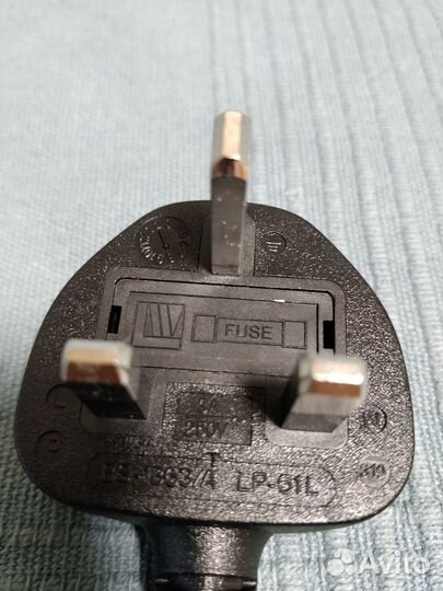 Кабель питания с английской вилкой для пк, ноутбук