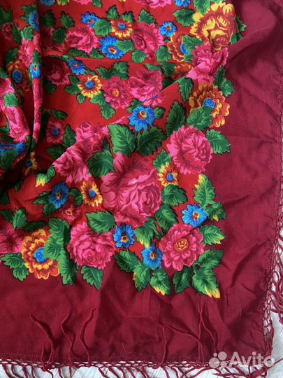 Павловопосадский платок шерсть СССР