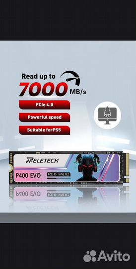 Reletech P400 EVO Pcie4x4 1 TB M2 NVMe новые
