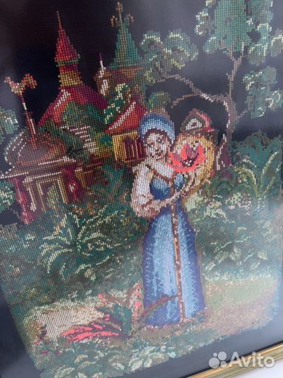 Вышивка композиция из сказки Конек-горбунок