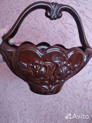 Ваза конфетница глина