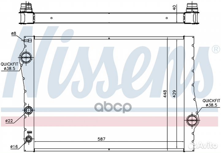 Радиатор системы охлаждения BMW: X5 E70 30d 07