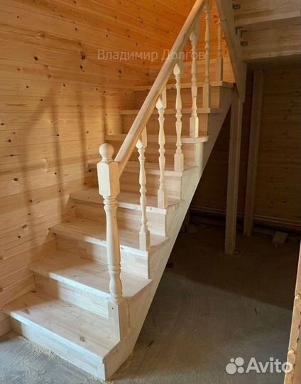 Деревянная лестница (бюджетная)