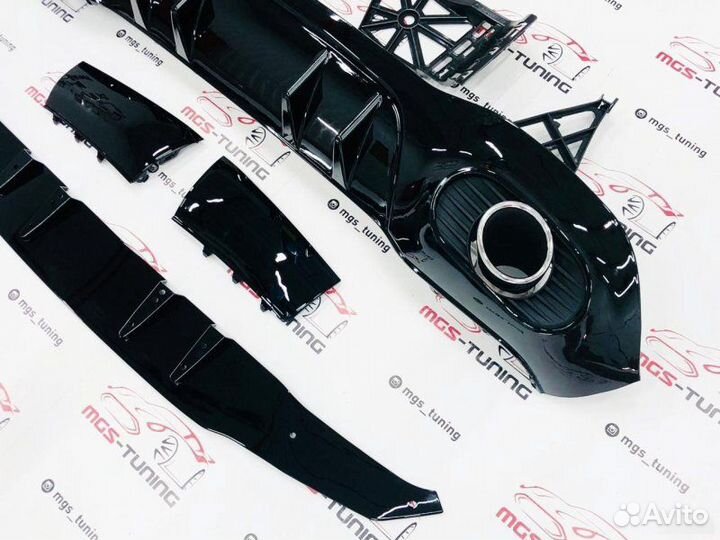 Диффузор с Chrome насадками w177 А35 AMG Седан