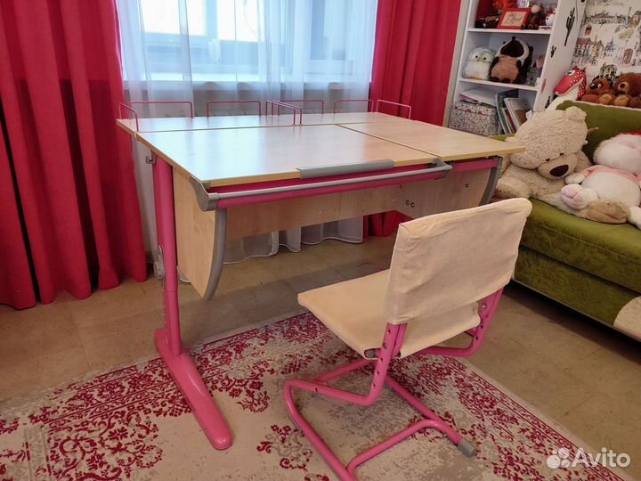 Растущая парта и стул Деми