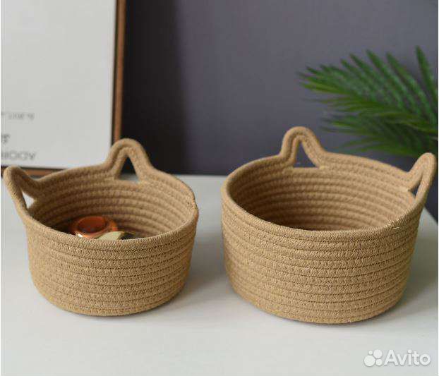 Набор корзин для хранения Котик, хлопок