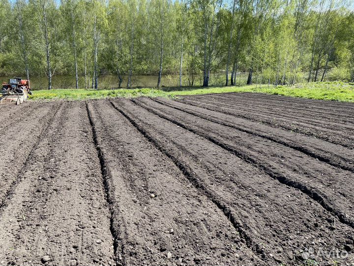 Вспашка огорода земли мини трактором,услуги