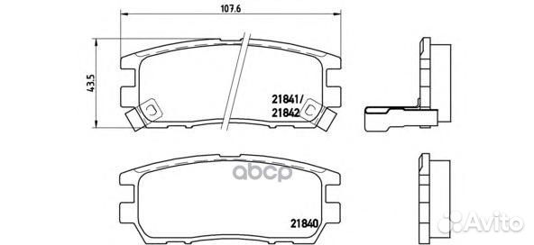 Колодки тормозные дисковые зад mitsubishi P
