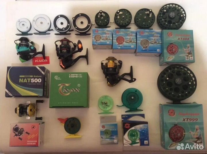 Катушки крючки поплавки леска т. д