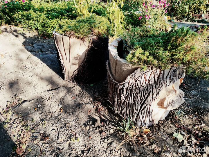 Кашпо, цветник из арт-бетона