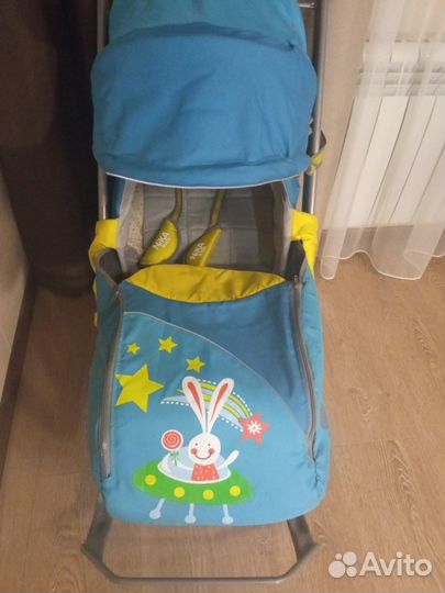 Детские зимние санки на колесах