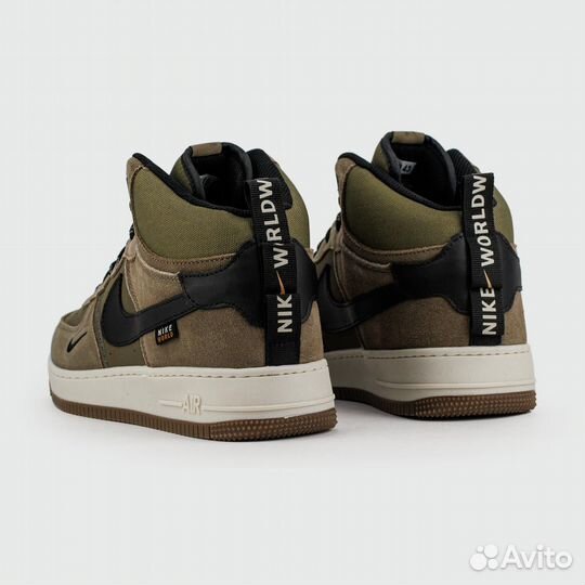 Кроссовки Nike Air Force 1 Mid Olive / Brown with